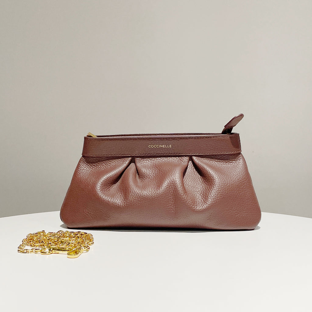 Coccinelle Agave Handbag in Grained Leather with Detachable Chain
