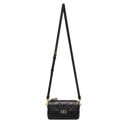 Caro Pouch with Chain Black