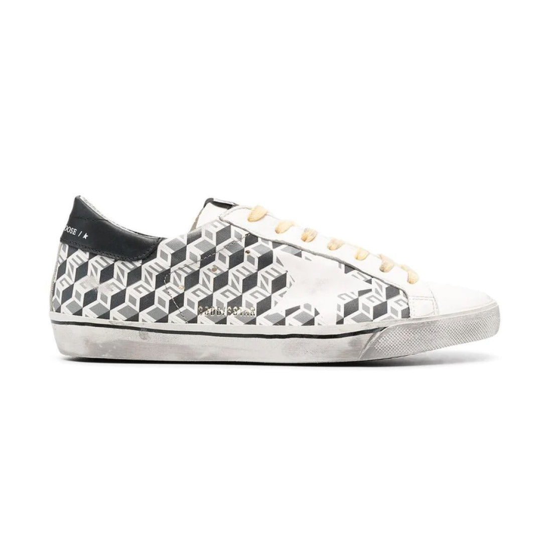 GGDB Super-Star Cube Print Sneakers