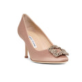 Hangisi 70 Satin Pumps - Nude