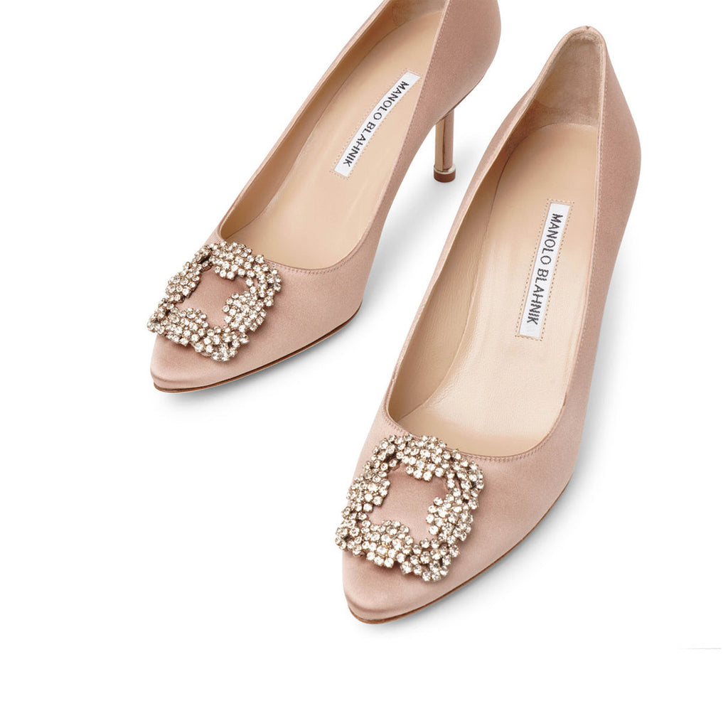 Hangisi 70 Satin Pumps - Nude