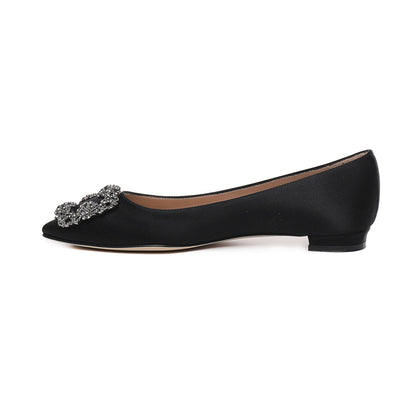 Hangisi Glitter Satin Flats