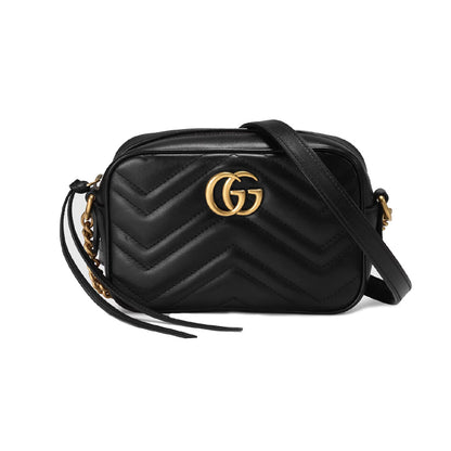 GG Marmont Mini Camera Shoulder Bag in Black