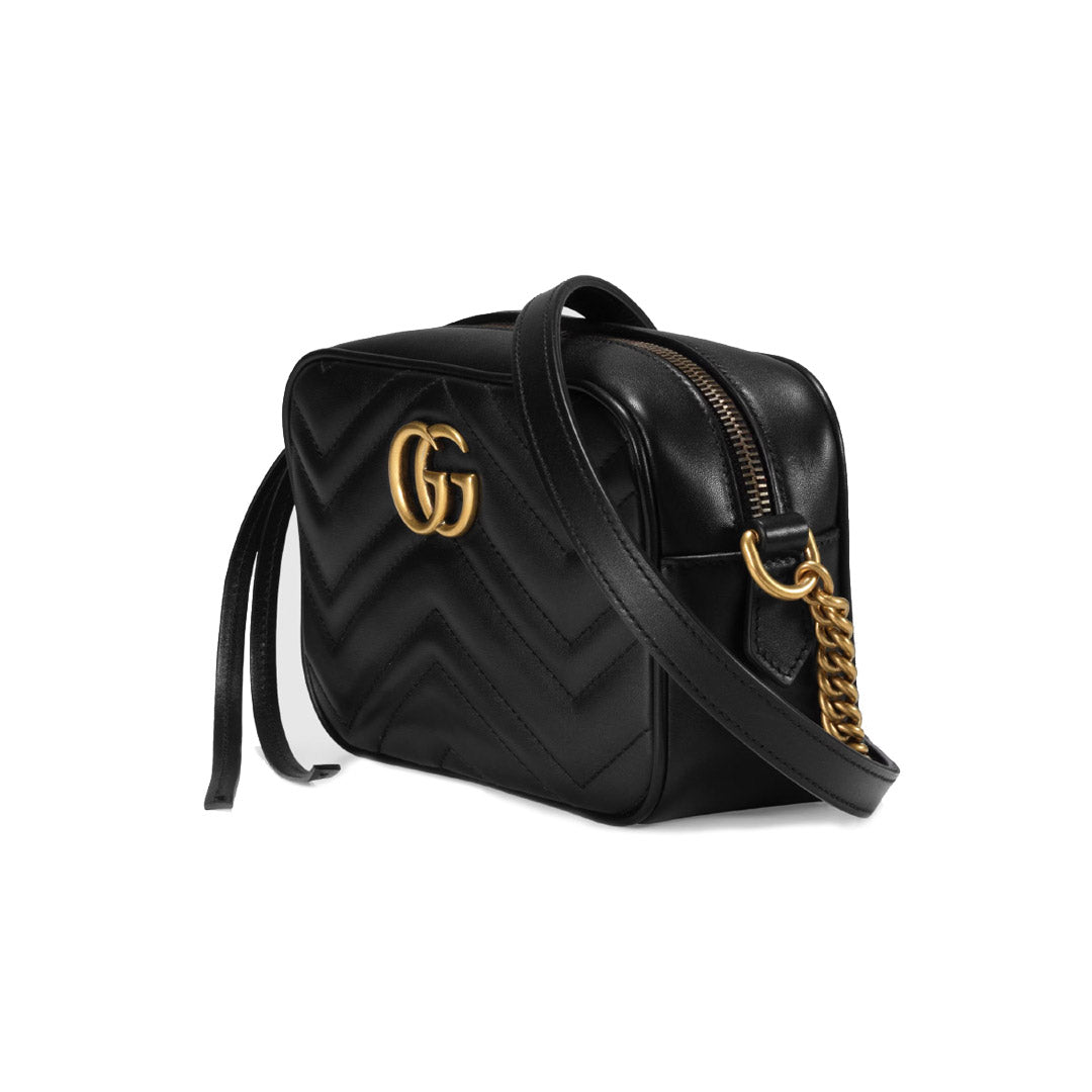 GG Marmont Mini Camera Shoulder Bag in Black