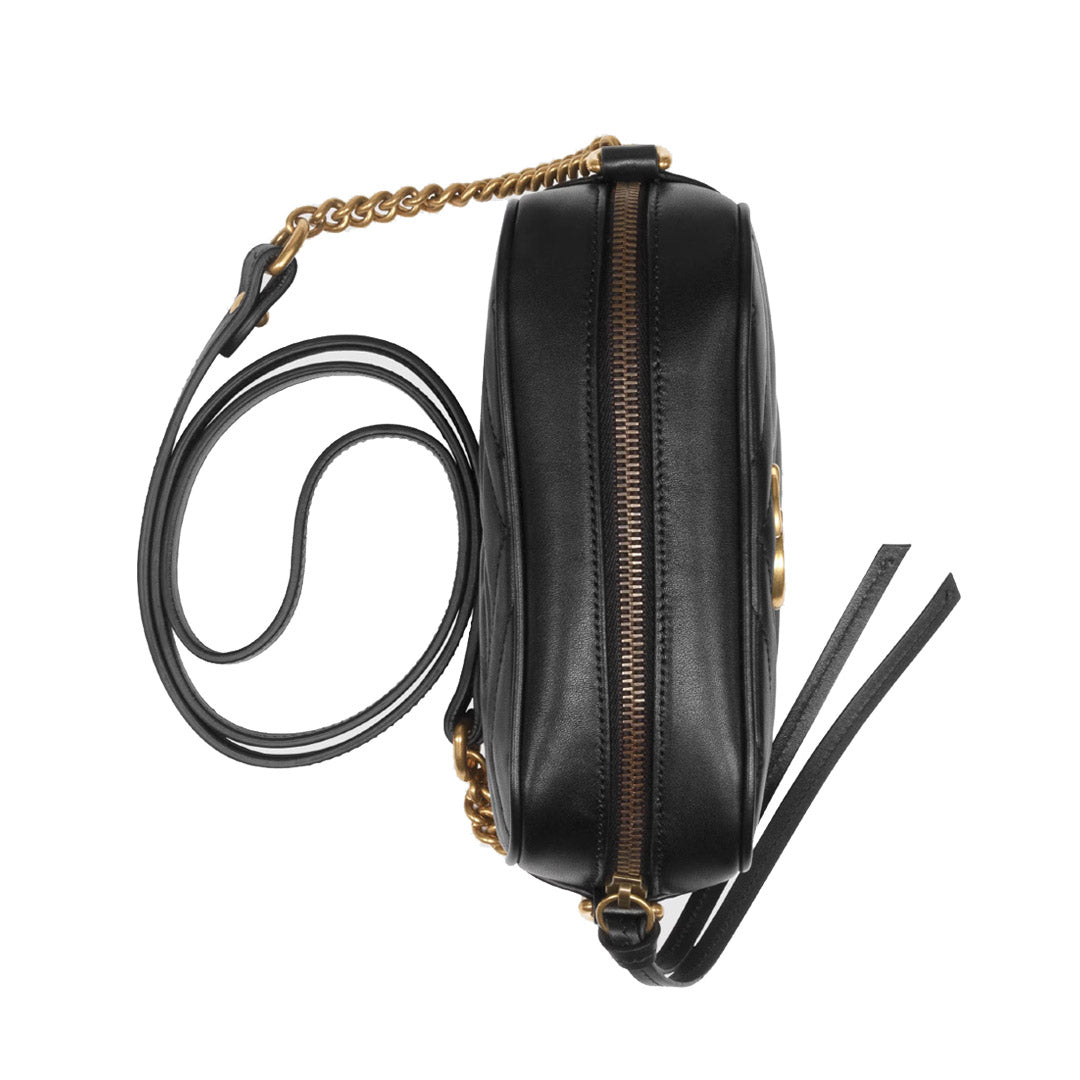 GG Marmont Mini Camera Shoulder Bag in Black