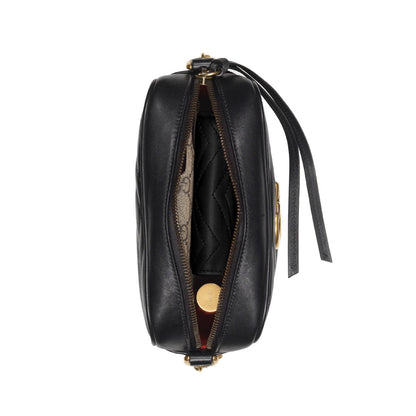 GG Marmont Mini Camera Shoulder Bag in Black