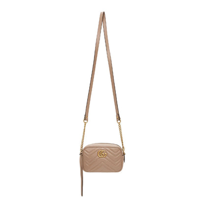 GG Marmont Mini Camera Shoulder Bag in Nude