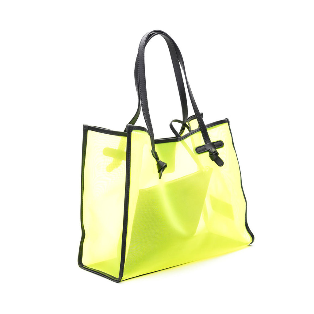 Gianni Chiarini Marcella Mesh Tote Bag with Calfskin Leather Pouch and Trimmings