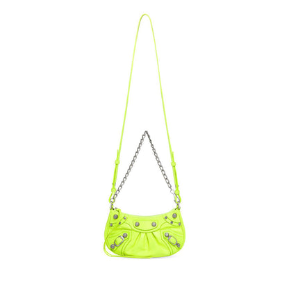 Le Cagole Mini Bag with Chain in Yellow