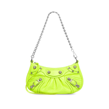 Le Cagole Mini Bag with Chain in Yellow