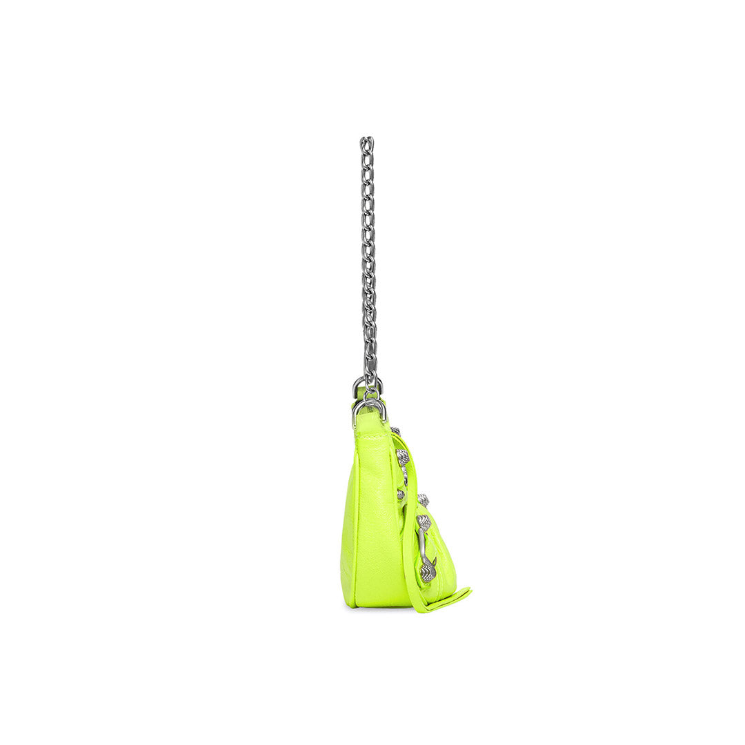 Le Cagole Mini Bag with Chain in Yellow