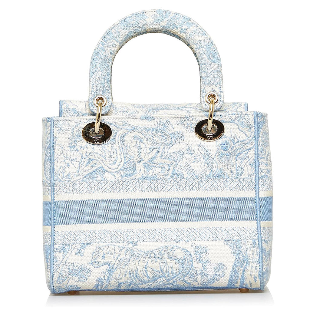 Medium Toile de Jouy Lady D-Lite Light Blue Cloth