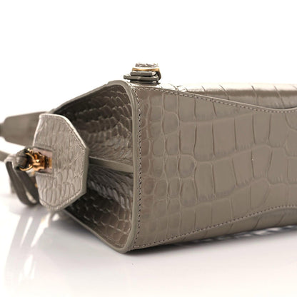 Mini Neo Classic City Croc-Embossed Leather Satchel