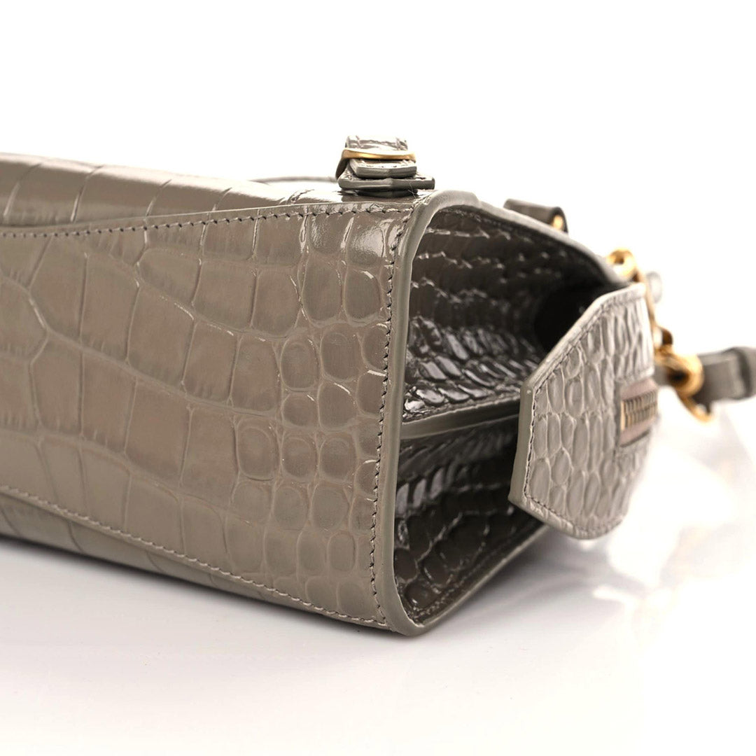 Mini Neo Classic City Croc-Embossed Leather Satchel