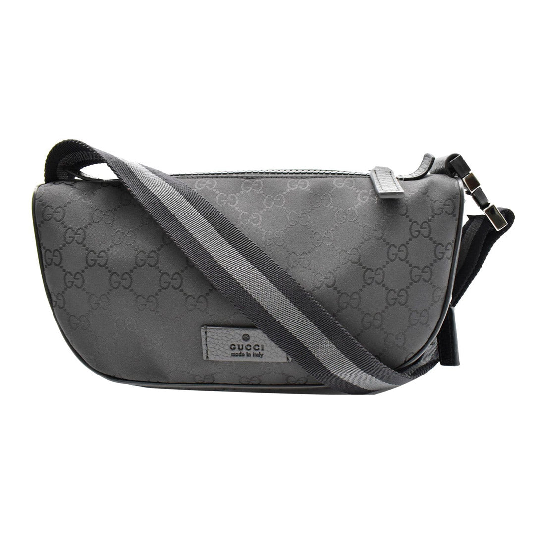 Nylon Monogram Belt Bag Black