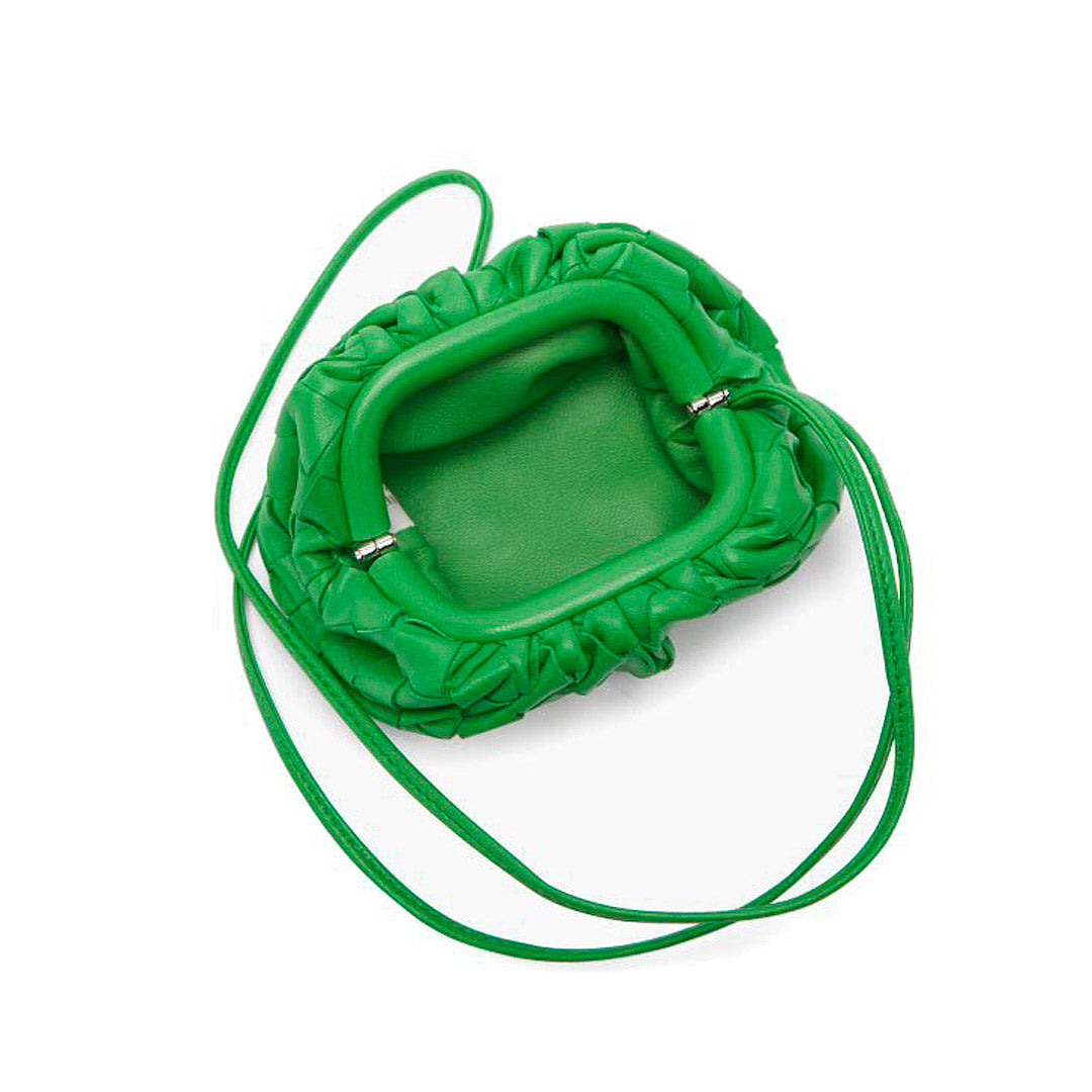 Intrecciato Coin Pouch in Green