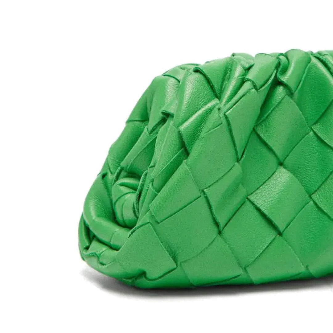 Intrecciato Coin Pouch in Green