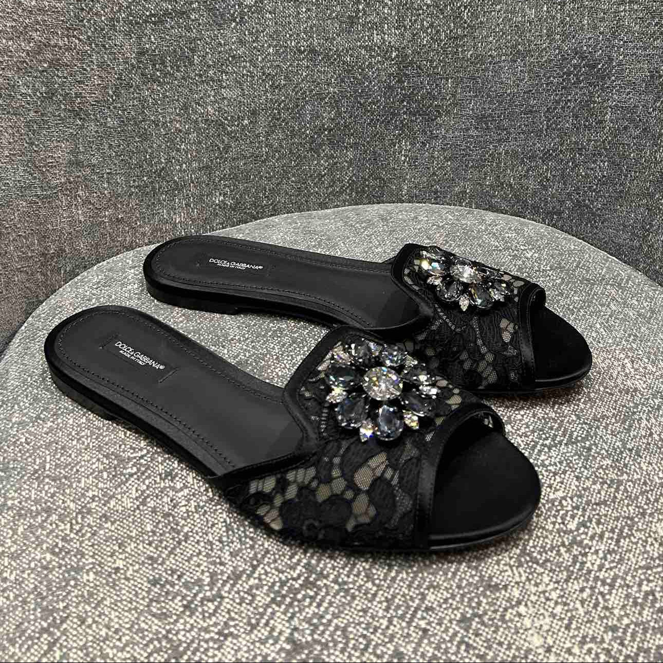 DOLCE & GABBANA BIANCA FLATS SANDAL - Size 37 / 39 / 40 / 41 / 42