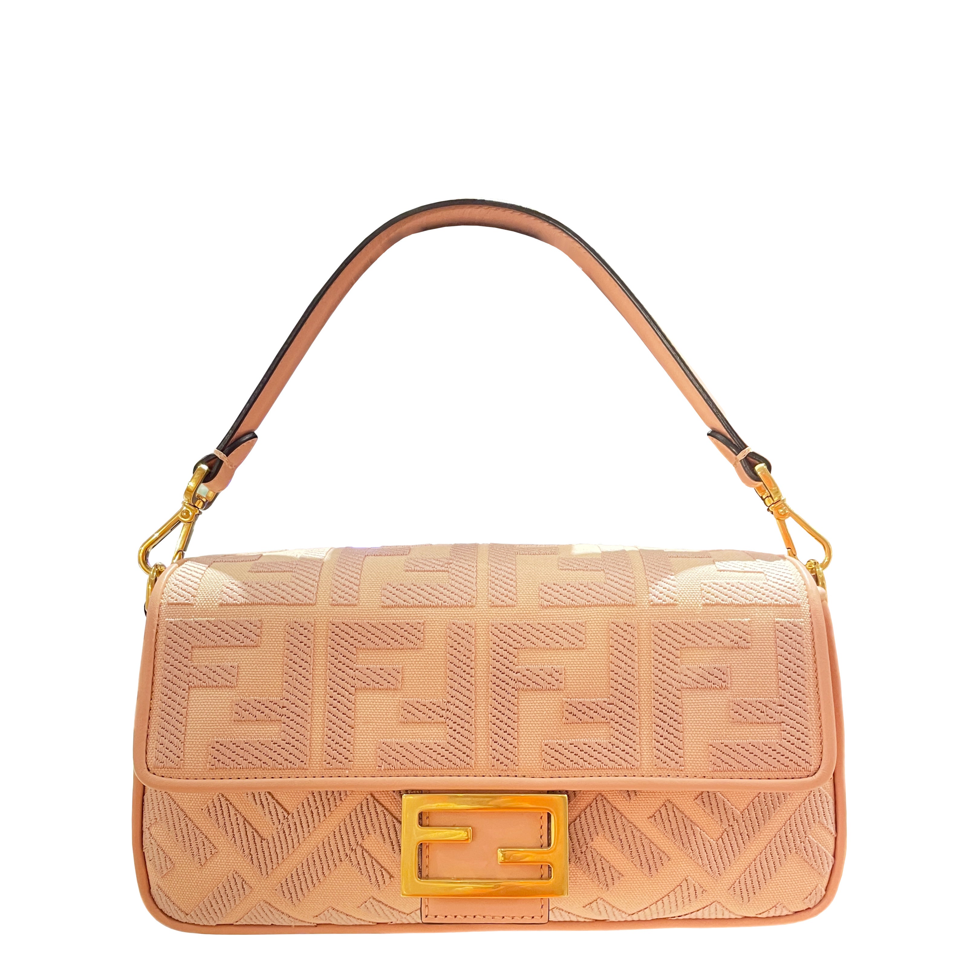 Fendi Baguette in Canvas Vitello with FF Filo Embroidery