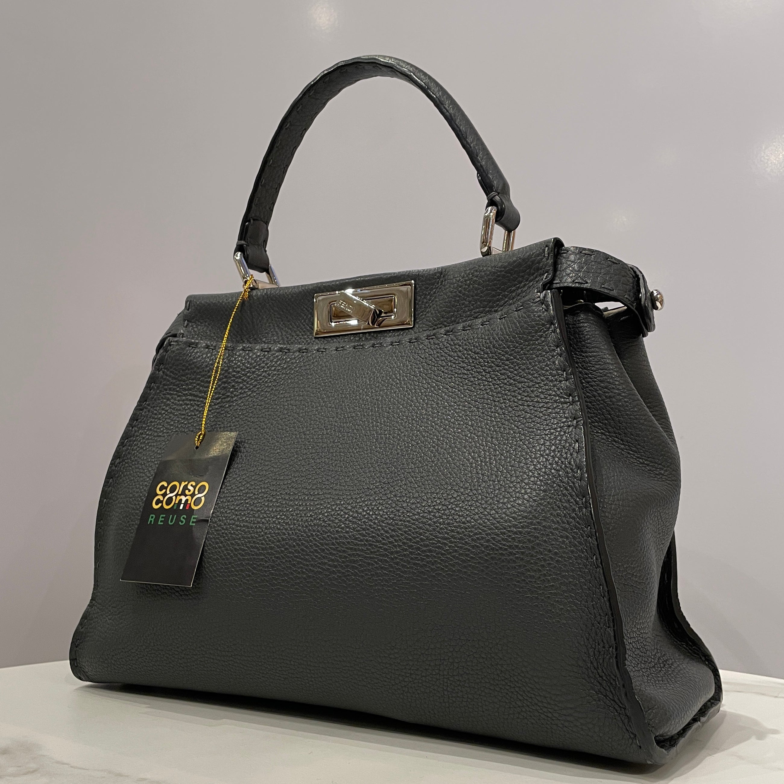 Fendi Peekaboo Medium Selleria Bag with Hand-Sewn Stitches