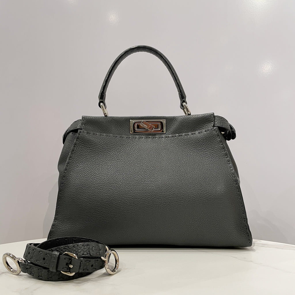 Fendi Peekaboo Medium Selleria Bag with Hand-Sewn Stitches