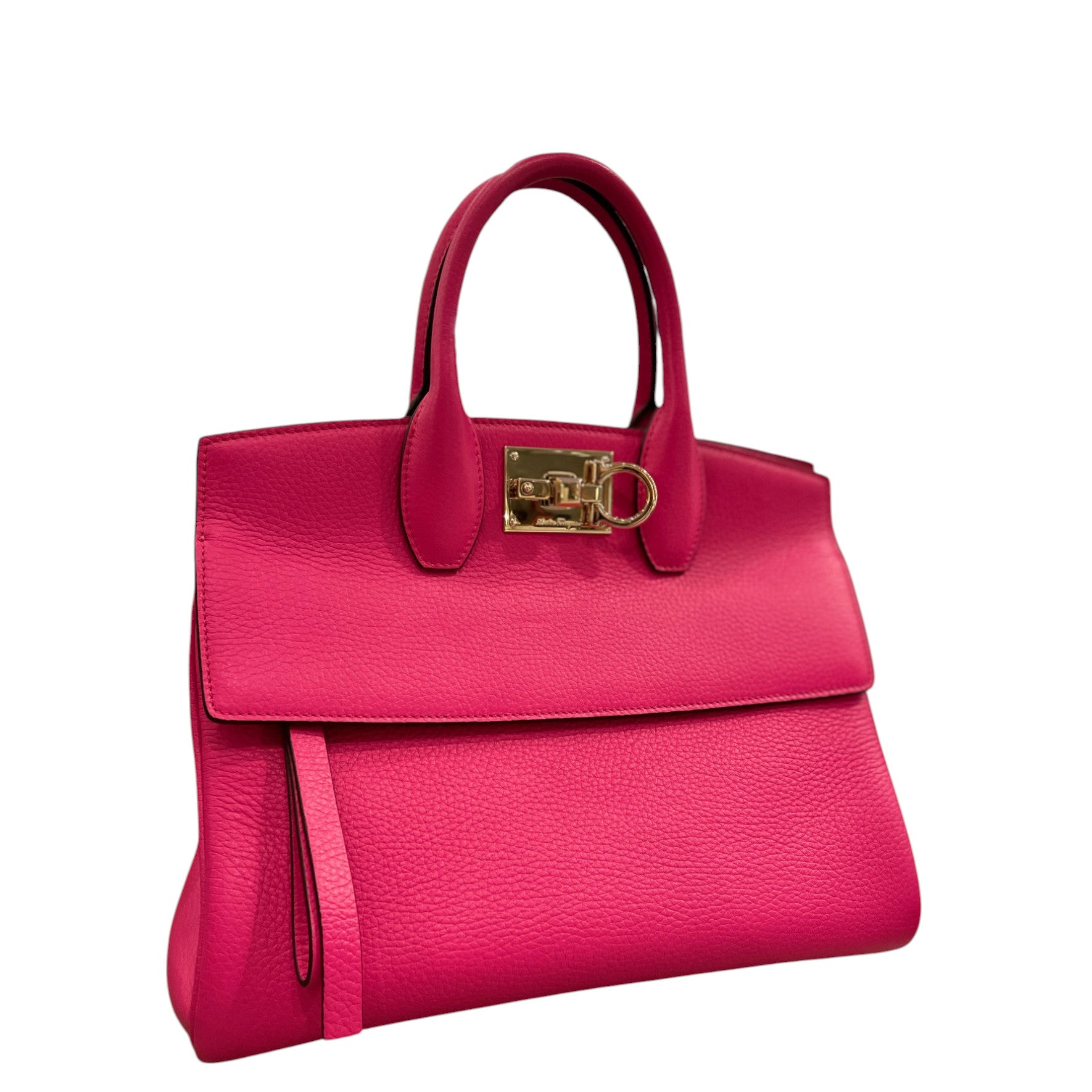 Ferragamo Studio Bag in Calfskin with Removable Leather Clutch
