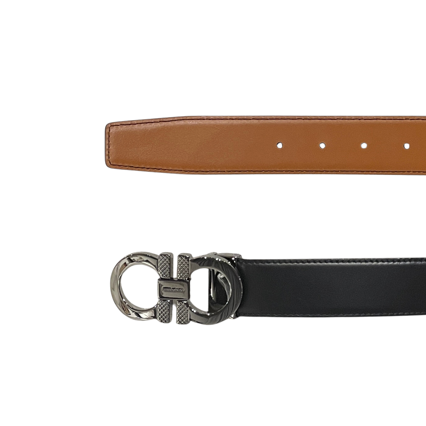 Ferragamo Double Gancini Belt - Reversible and Adjustable Men's Leather Belt