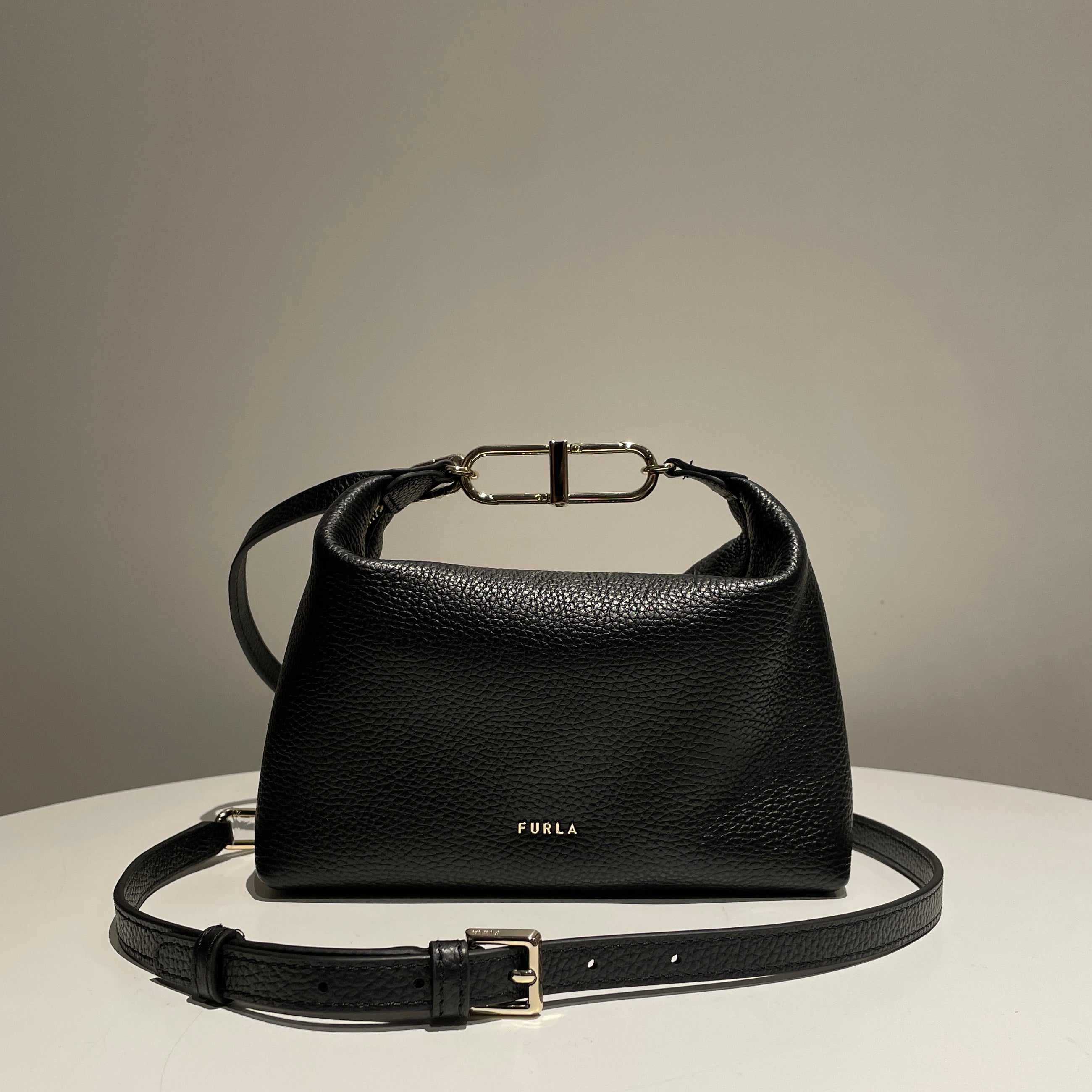 Furla Mialuna Crossbody Four-Way Bag in Grained Calfskin Leather