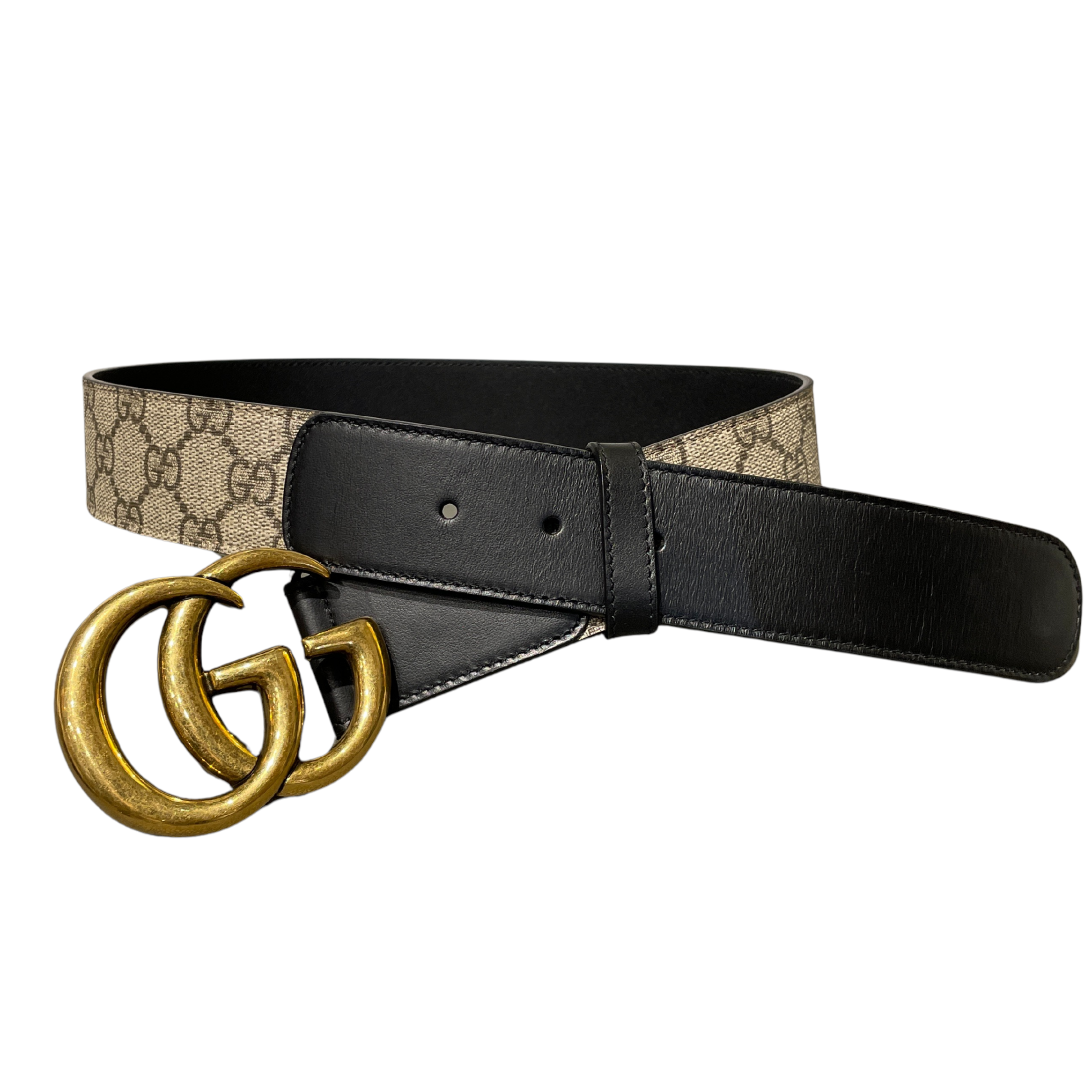 GUCCI BELT CANVAS PATTERN GG Supreme Monogram - Beige & Ebony 75