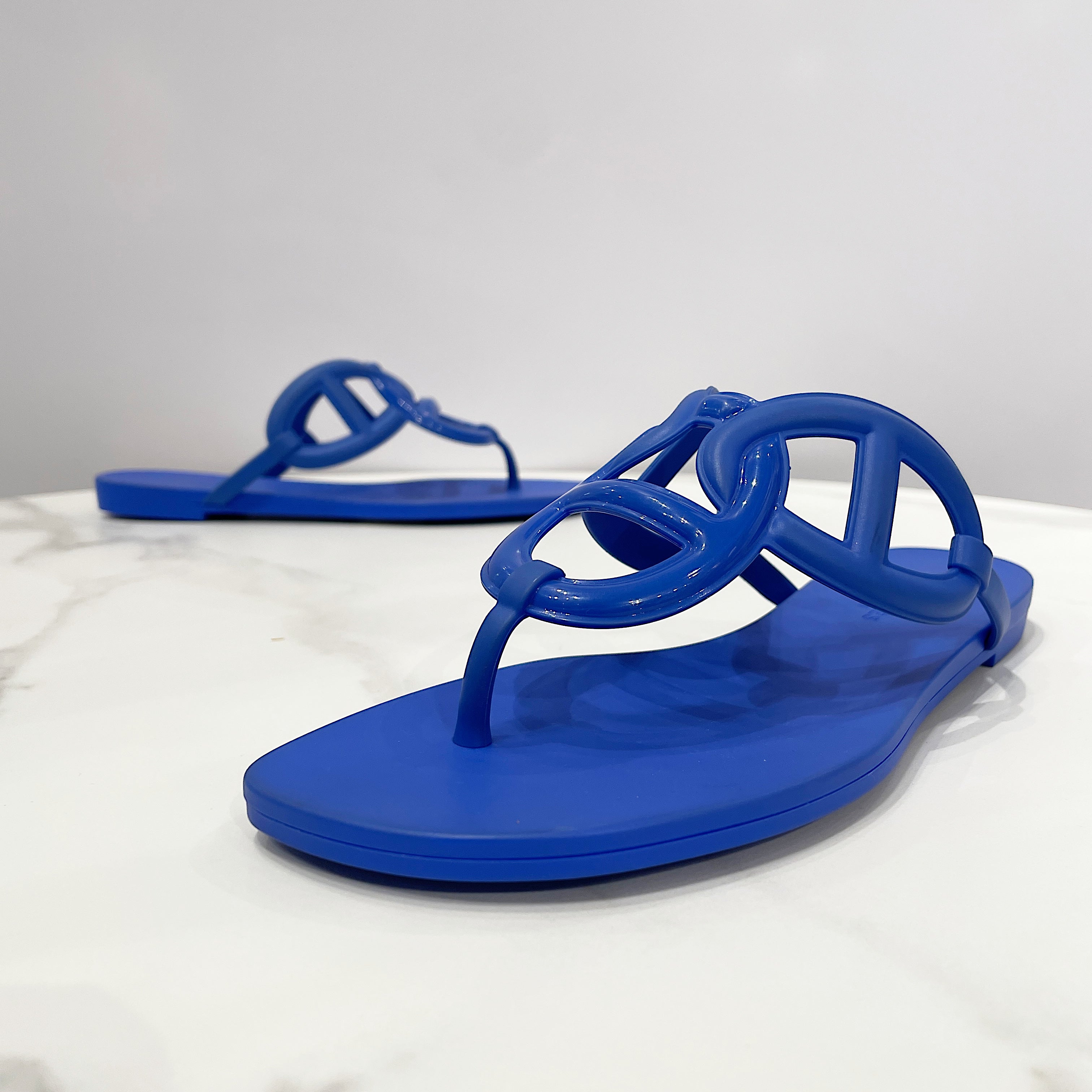 Hermès Egerie Sandals in Waterproof TPU with Chaine d'Ancre Motif