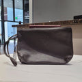 ARTISAN ITALIAN LEATHER SMALL CLUTCH BAG WITH WRIST STRAP
