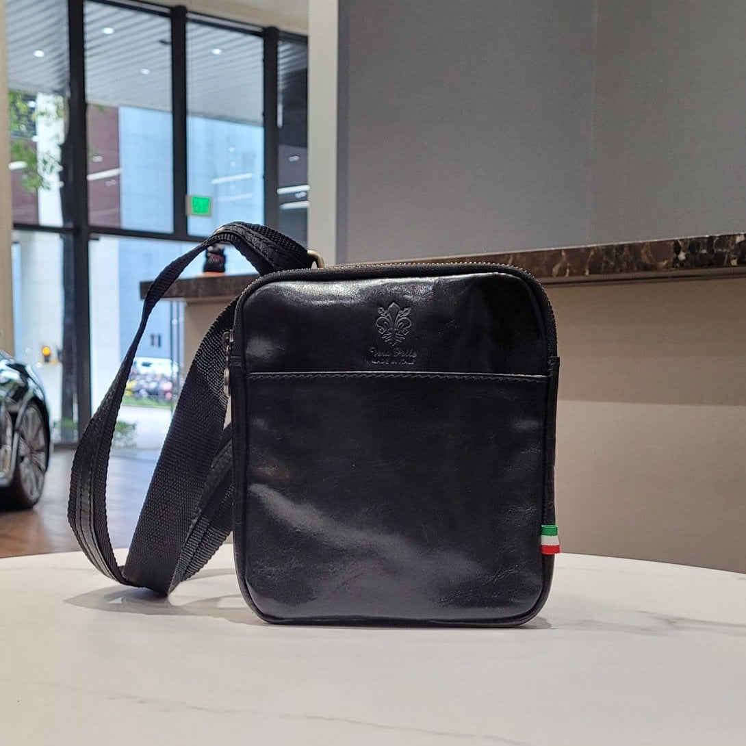 ARTISAN ITALIAN LEATHER MEN'S CROSSBODY BAG SMALL