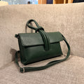 ARTISAN ITALIAN LEATHER LOOP LOCK CLUTCH BAG GREEN