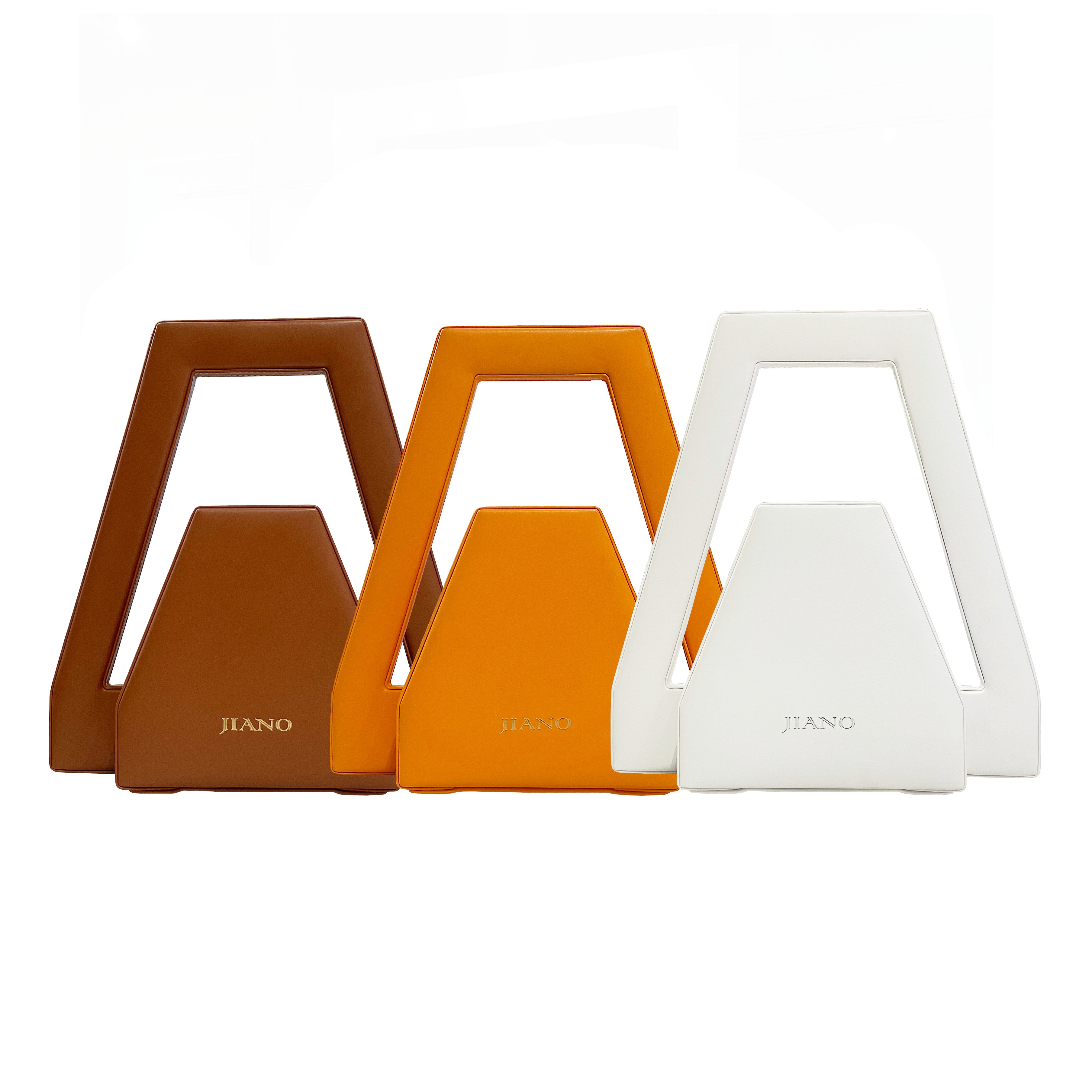 Jiano Irregular Hexagon Bag in Vegetable Leather