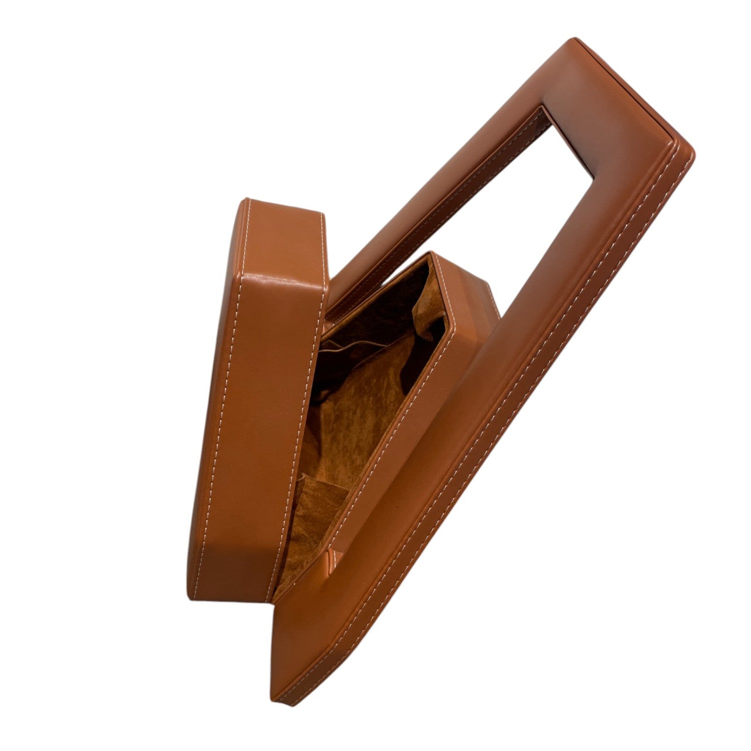 Jiano Irregular Hexagon Bag in Vegetable Leather