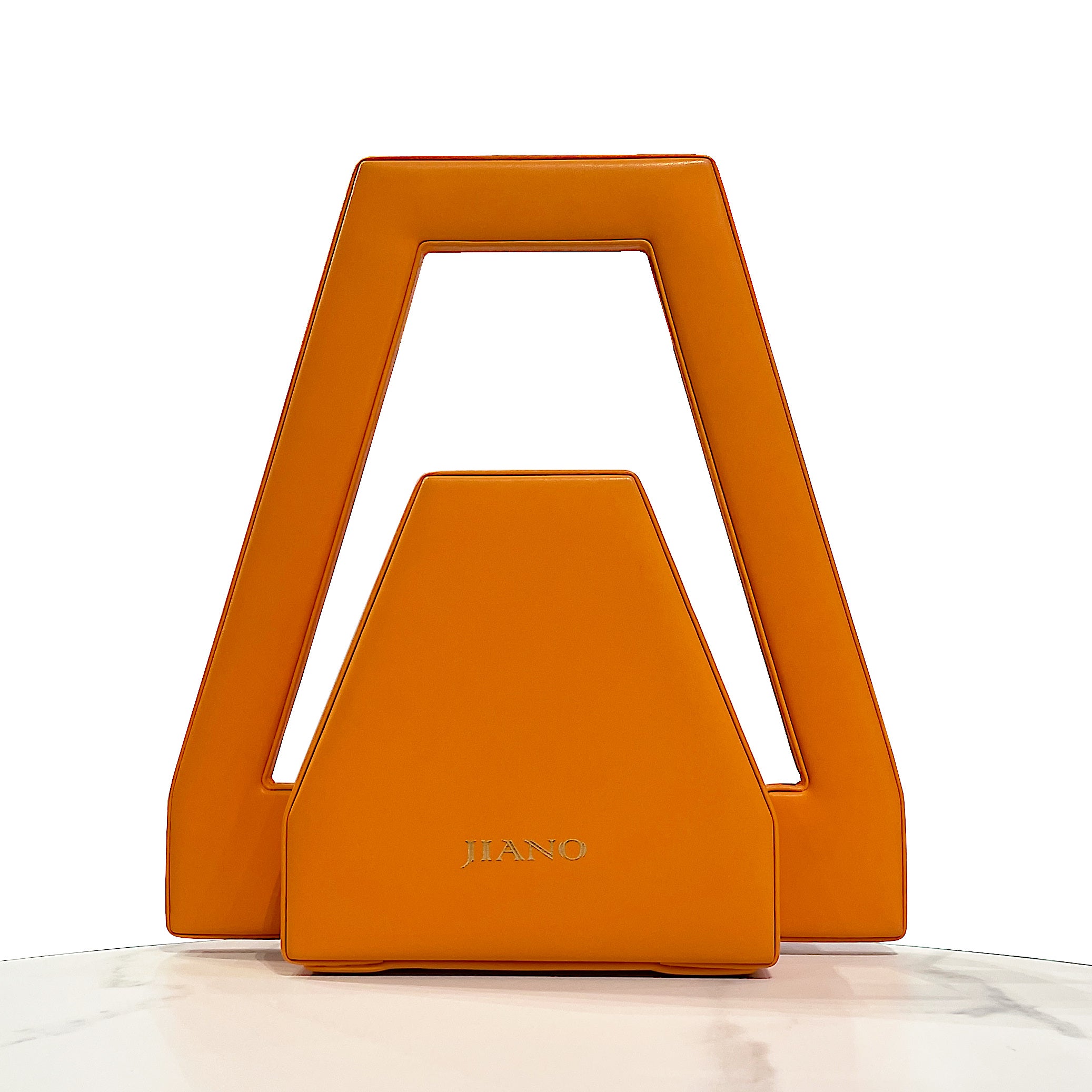 Jiano Irregular Hexagon Bag in Vegetable Leather