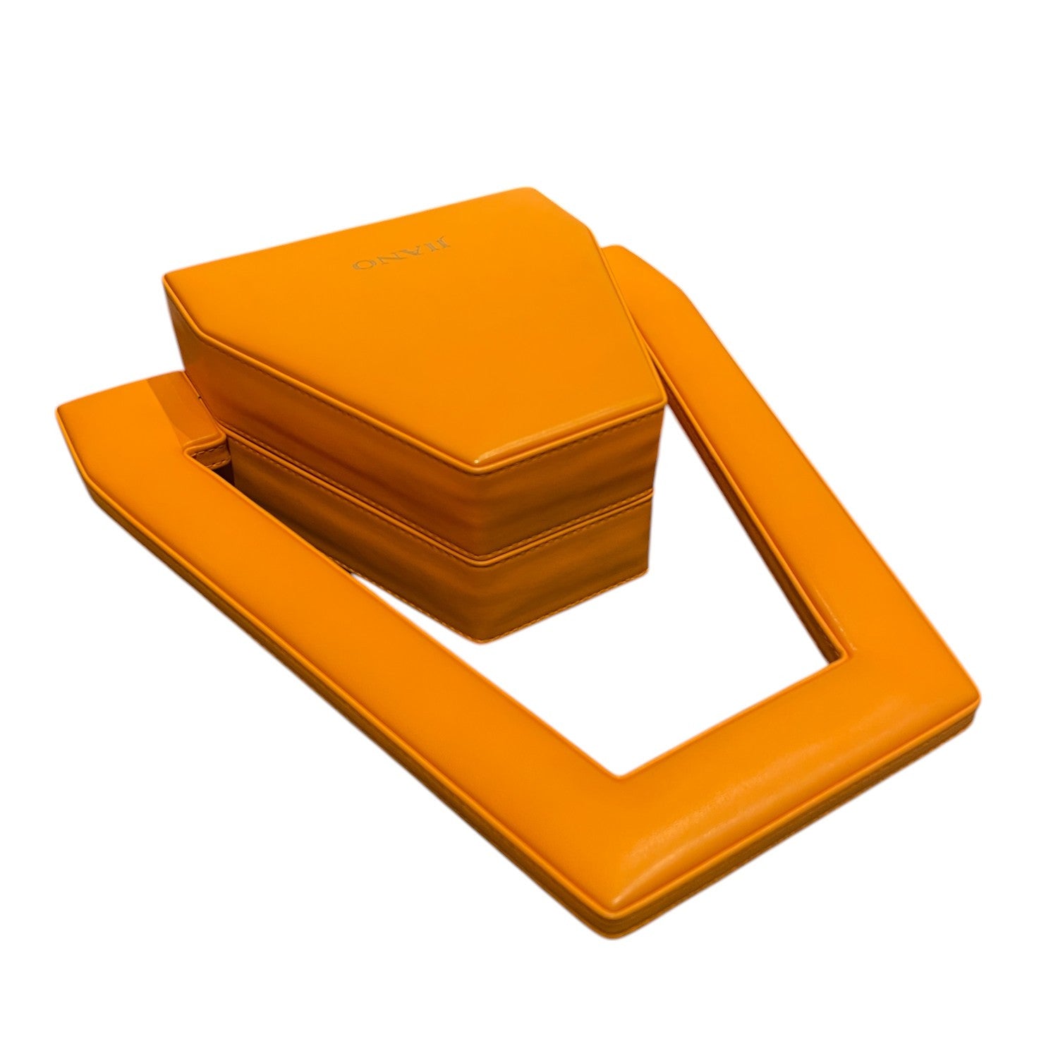 Jiano Irregular Hexagon Bag in Vegetable Leather