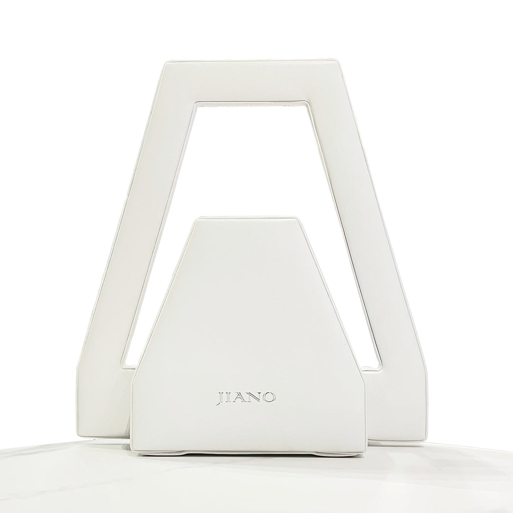 Jiano Irregular Hexagon Bag in Vegetable Leather