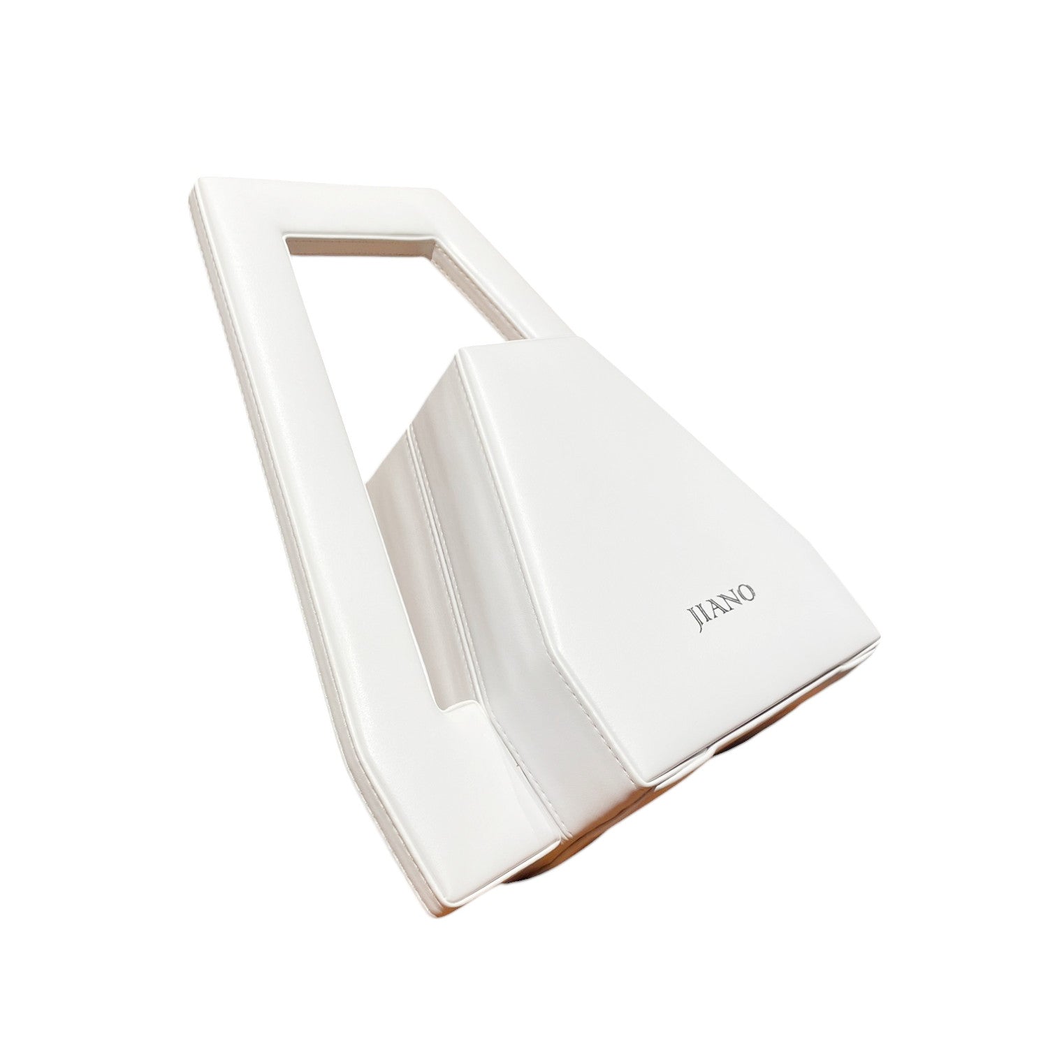 Jiano Irregular Hexagon Bag in Vegetable Leather