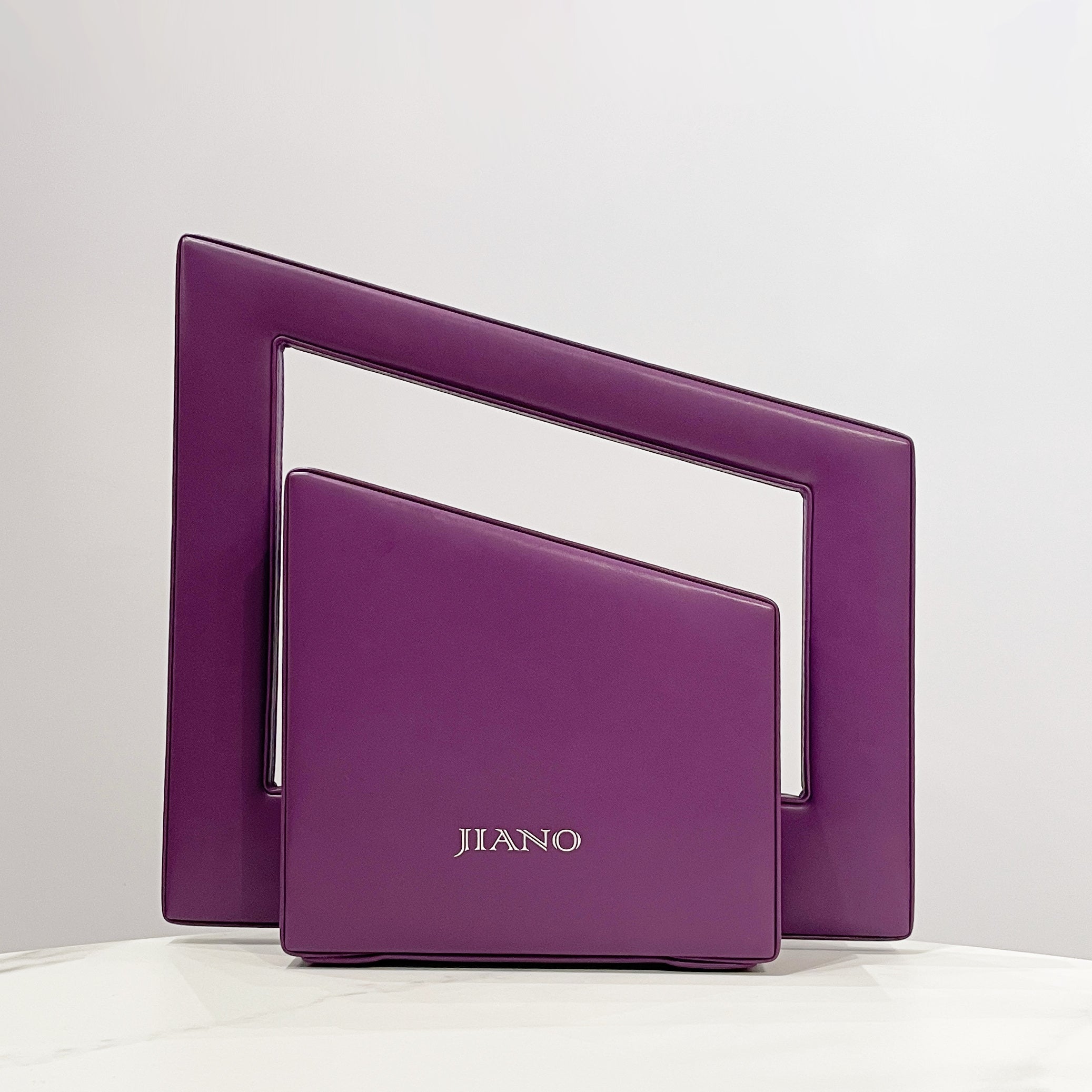 Jiano Irregular Square Bag in Vegetable Leather