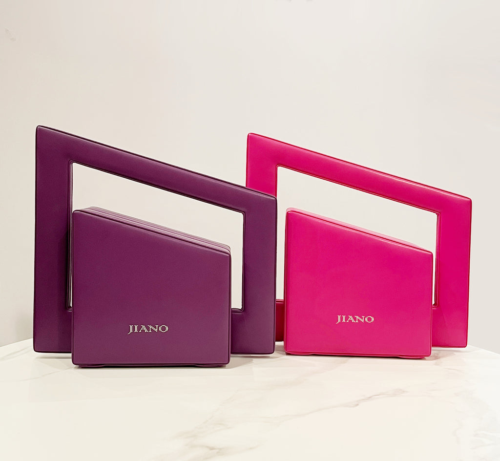 Jiano Irregular Square Bag in Vegetable Leather