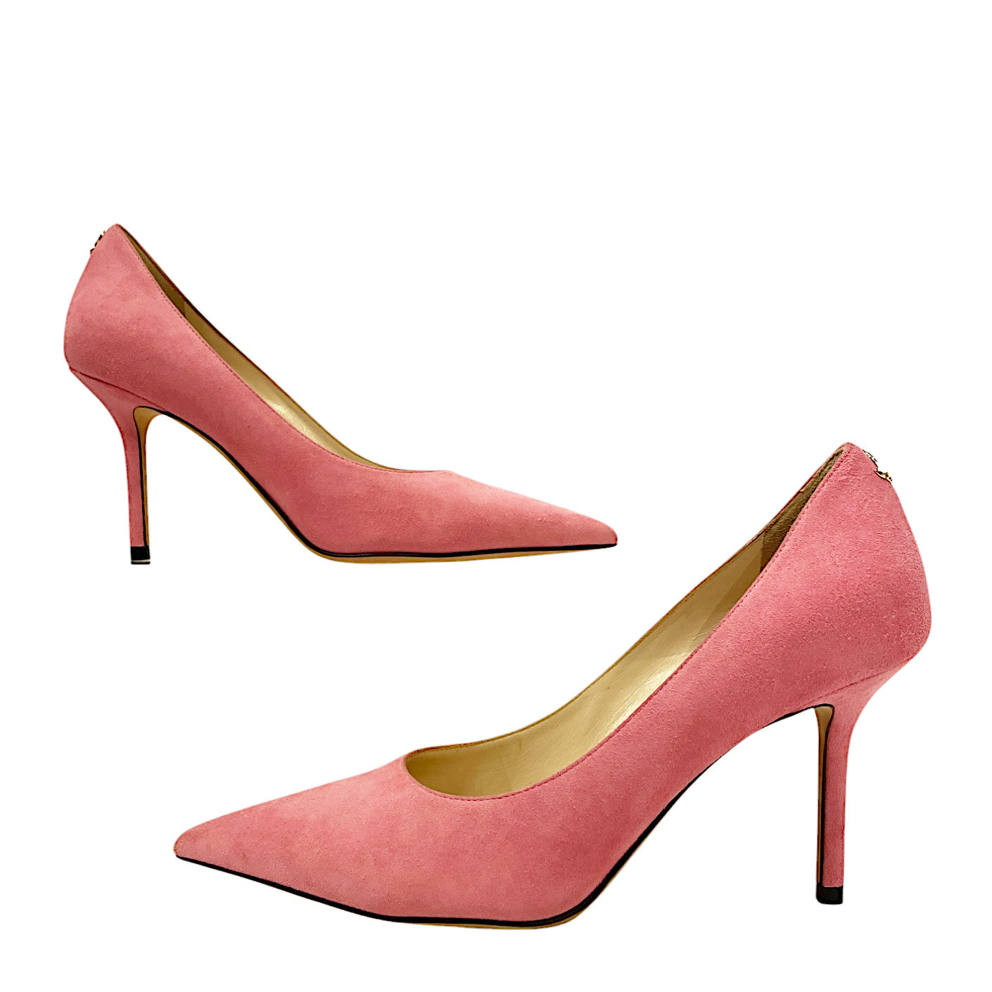 Jimmy Choo Love 85mm Candy-Pink Suede High Heel Pumps with JC Emblem