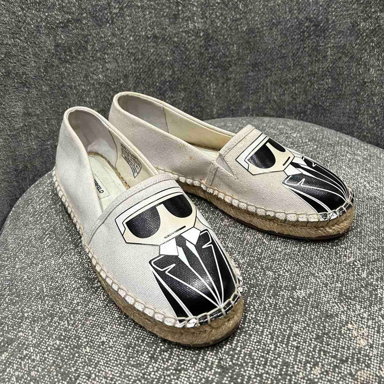 Karl Lagerfeld SLIPON WHITE Espadrille - Size 36