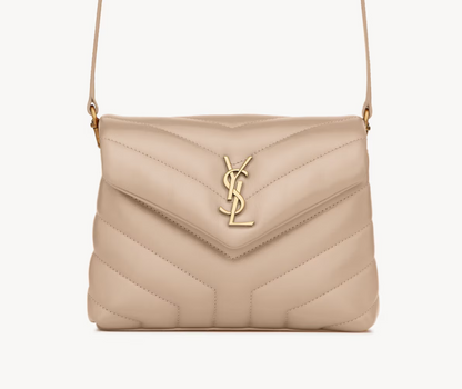 Toy Loulou in Quilted Leather (Dark Beige)