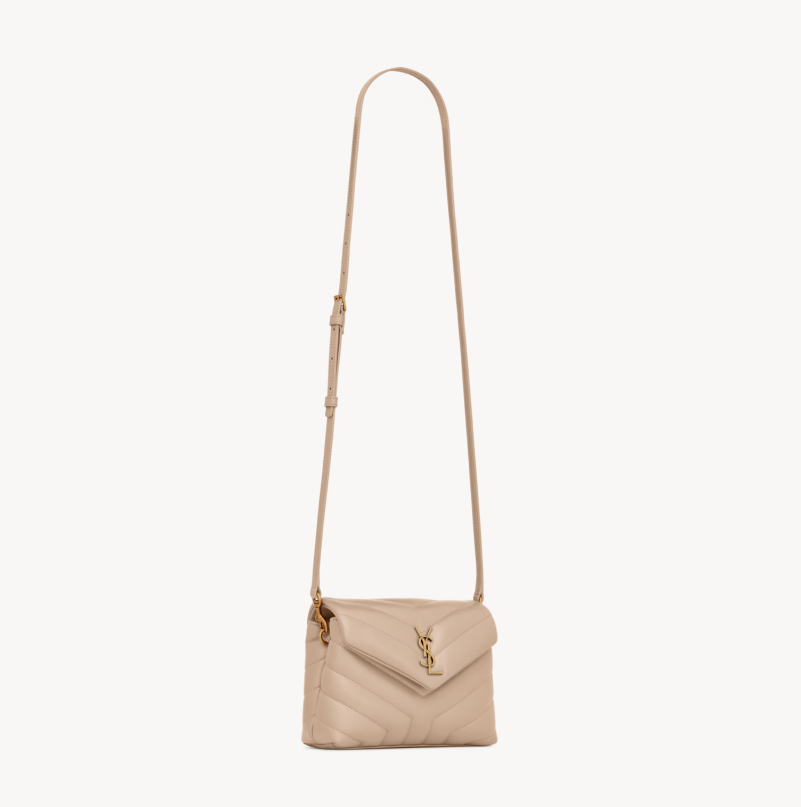 Toy Loulou in Quilted Leather (Dark Beige)