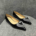 MACH & MACH TRIPLE HEART PATENTLEATHER FLATS - Size 37 / 39