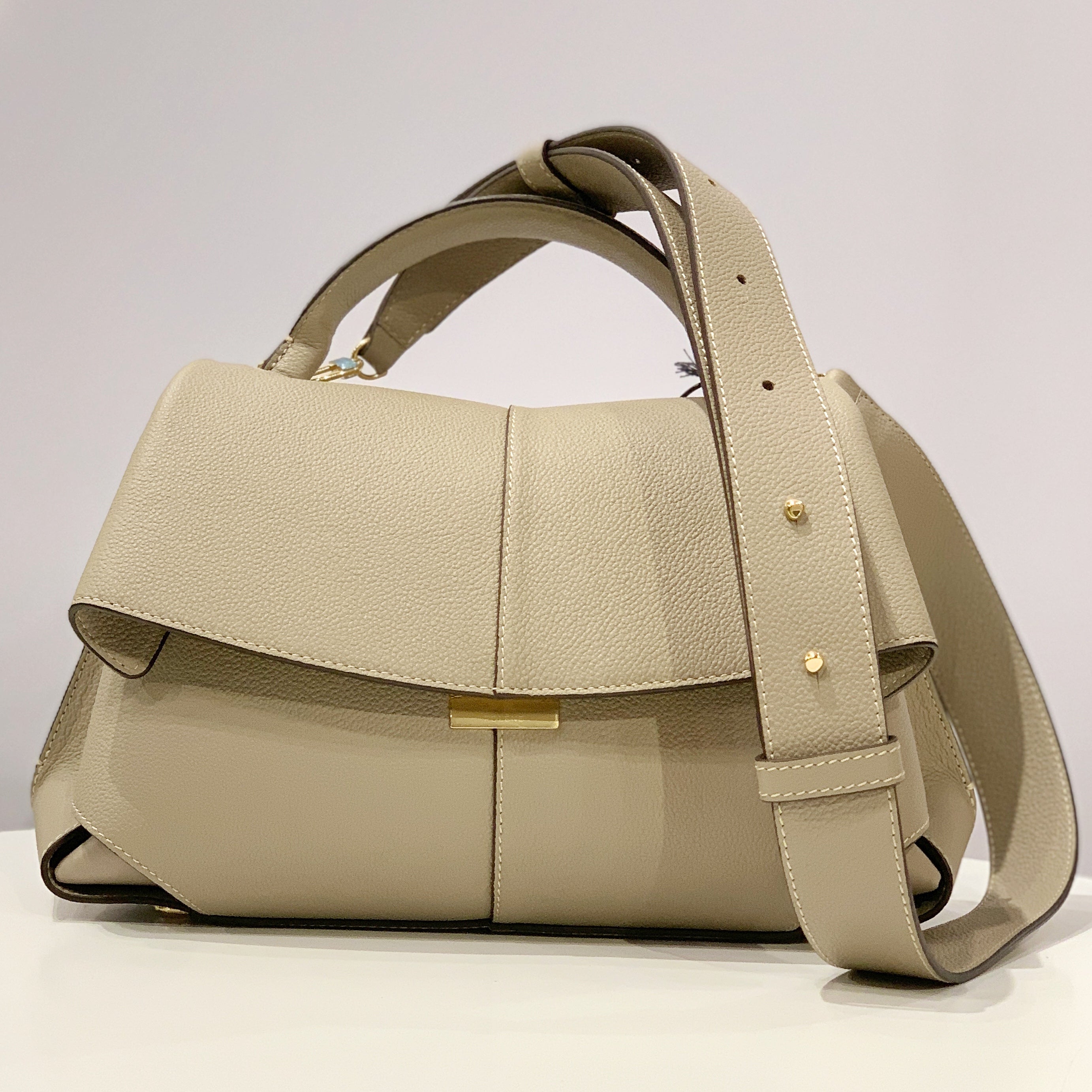 Polene Mokki Textured Taupe as Shoulder Bag Brand-New Authentic at Corso Como 88