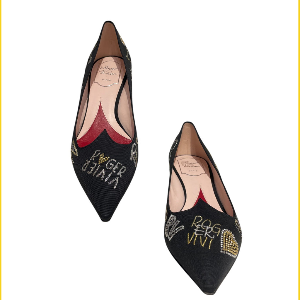 Roger Vivier I Love Vivier Funny Love 45mm Low Heel Pumps