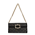 Roger Vivier Queeny Envelope Flap Clutch Bag with Crystal Buckle