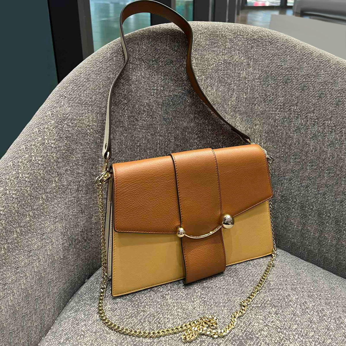 STRATHBERRY CROSS BODY WITH DOUBLE STRAP